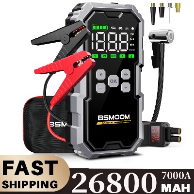Pompa powietrza 150PSI awaryjne uruchamianie samochodu akumulatora rozrucharka samochodowa 7000A1500A PEAK power bank przenośne urządzenie rozruchowe rozrucharka samochodowa nowa