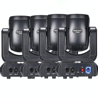4PCSDj lights Mini LED Moving Head 150W BeamSpot 18 Rotating Prisms Dmx disco lights Stage Effect Light Disco Dj Bar Lights