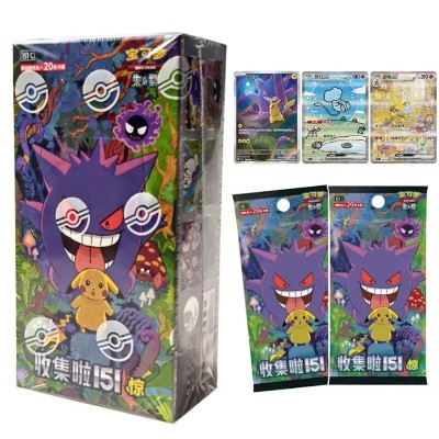 Karta Pokémon PTCG języku chińskim prostowanym Zhu Zi seria zbieralna 151 Change karta Ponyta Gengar kolekcjonerskie karty do gry zabawka