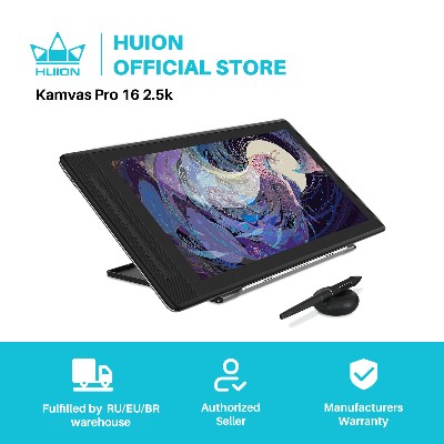 HUION KAMVAS Pro 16 25K QHD Tablet graficzny ekranem QLED pełni laminowany Tablet graficzny darmowy długopis baterii 156 cal