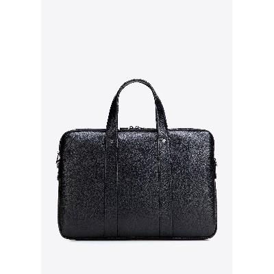 Dwukomorowa torba na laptopa 156 ze skóry naturalnej
