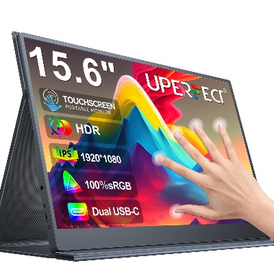 UPERFECT 156calowy dotykowy przenośny monitor do gier 19201080P 300cdm2 Rozszerzony wyświetlacz komputerowy do telewizora Laptop Drugi ekran XBox PS45