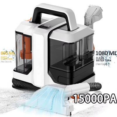 Odkurzacz do skórek 750W 15KPa Ręczny odkurzacz do dywanów sof zasłon funkcją rozpylania ssania zintegrowana maszyna do czyszczenia domu