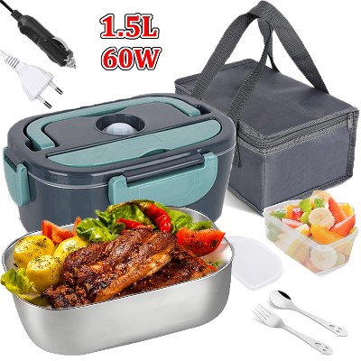 Elektryczny podgrzewacz do lunchu 15L 60W przenośny podgrzewacz do jedzenia do samochodu lub domu szczelny podgrzewacz do lunchu mikrofalówka do podgrzewania dla kierowców ciężarówek