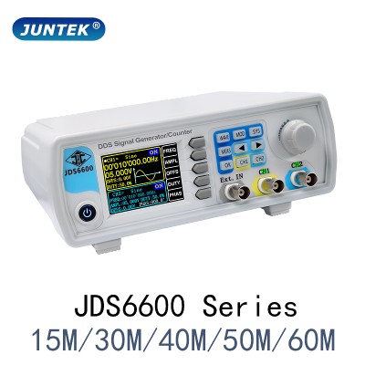 JUNTEK JDS6600 seria 15MHz60MHz generator sygnału funkcji DDS CNC dwukanałowy miernik częstotliwości generator przebiegów dowolnych