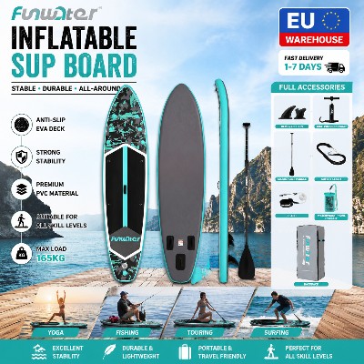 Funwater SUPFW32C Nadmuchiwana deska do SUP 3508415 cm maksymalna nośność 165 kg antypoślizgowa wysoka stabilność pełnym zestawem akcesoriów dla dorosłych młodzieży wszystkie poziomy