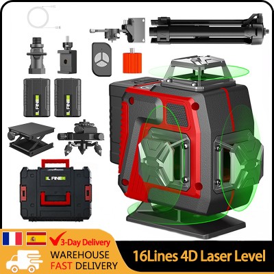 16liniowy laserowy poziomica samopoziomująca 4D zieloną wiązką zasięgiem 360 stopni Sterowanie HV baterie do majsterkowania prac budowlanych domu