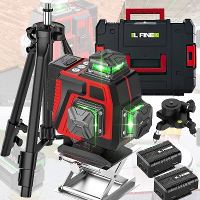 Profesjonalny 16liniowy laser 4D automatycznym poziomowaniem Drążek do mocowania linii ścienny poziomy pionowy super mocny zieloną wiązką