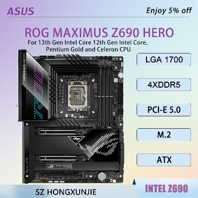 Płyta główna ASUS ROG MAXIMUS Z690 HERO Z690 DDR5 LGA 1700 dla I913900K I712700K I512600K ATX M2 SATA III Gaming Mainboard