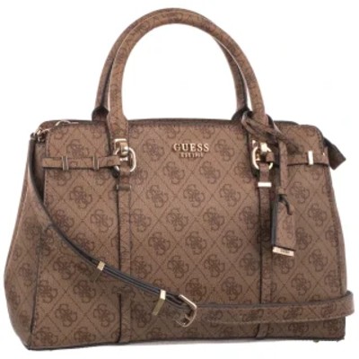 Torebka Leona Logo Melit Comp Satchel HWSG99 17060 LTL Latte Logo GU871a Guess