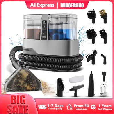 MIAOERDUO 1800W Parowy Odkurzacz do Dywanów 13 17KPa Ssawka Wiele Dysz Spryskiwanie Mycie na Miejscach do Tapicerki Domu dla Zwierząt