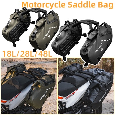 Wodoodporna torba motocyklowa 18L 28L 48L Torba boczna na siodło motocyklowe dużej pojemności Uniwersalna torba motocyklowa na sakwy