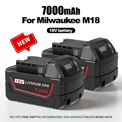 Akumulator litowy 18V 70Ah do narzędzi Milwaukee M18 zamiennik akumulatorów Milwaukee 48111860 48111850 48111840