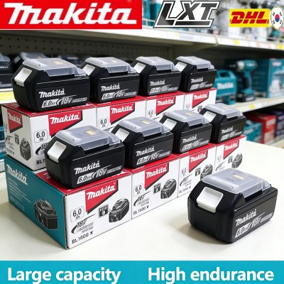 Oryginalna bateria litowa Makita BL1860B 18V 60Ah wysokiej pojemności kompatybilna kluczem elektrycznymszlifierką kątowąmłotkiem obsługą szybkiego ładowania