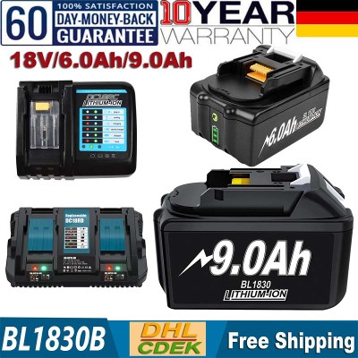 Akumulator zamienny 18V BL1830 9000mAh kompatybilny BL1860 BL1850 BL1840B BL1830B do elektronarzędzi Makita akumulator do wielokrotnego ładowania