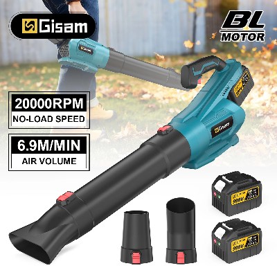 Dmuchawa do liści Gisam Brushless rurkami mocne bezprzewodowe narzędzie ręczne do usuwania kurzu śniegu kompatybilna akumulatorami Makita 18V