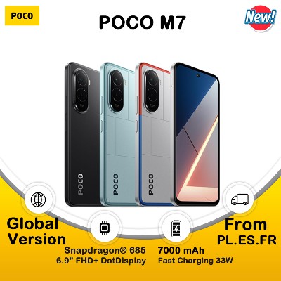 POCO M7 Smartphone 50MP Dual Camera with AI 69 FHDImmersive Screen Snapdragon 685 33W Charge 18W Reversible Charge