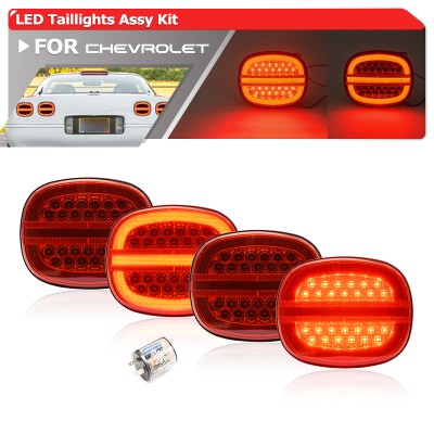 4x zestaw tylne światło ledowe dla Chevrolet Corvette C4 19911996 ZR1 19901995 tylnego hamulca zderzak samochodowykierunkowskazulampa parkingowa