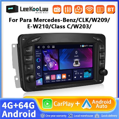 LeeKooLuu 4G Ram Android Radio Samochodowe do Mercedes Benz CLK W209 C209 W168 W203 W463 Vito Viano 19982006 Carplay GPS Stereo WIFI