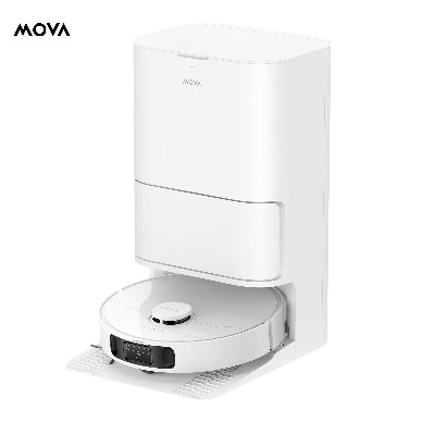 MOVA E40 Ultra Auto Robot Vacuum Cleaner with 19KPa Suction Tanglefree Side Brush AllinOne Base 75 Days Standalone Cleaning