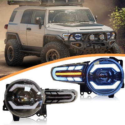 Reflektor samochodowy LED do Toyoty FJ Cruiser 20072016 1parowy zespół reflektora LED Akcesoria samochodowe