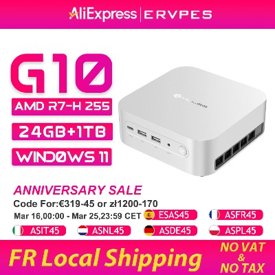 Mllse G10 Mini PC Nowy AMD Ryzen 255 24GB RAM 1TB SSD WiFi BT52 USB40 Windows 11 Pro Komputer Stacjonarny Mini do Gier