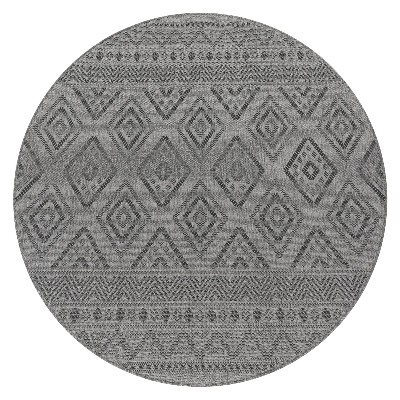 Dywan wewnętrzny zewnętrzny Verona antracyt 200 cm okrągłe