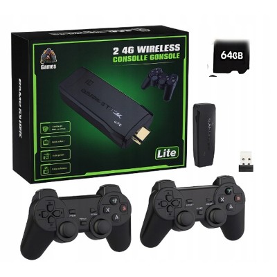 KONSOLA RETRO DO TELEWIZORA HDMI 2000 GIER BEZPRZEWODOWE PADY PRZENOŚNA