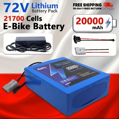 Akumulator litowy 72V 20000mAh do hulajnogiroweru elektrycznego pakiet baterii do silnika 5002500W do roweru hulajnogi motocykla ładowarką