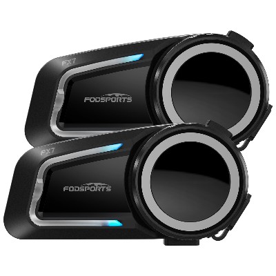 szt Fodsports FX7 Mesh domofon motocyklowy zestaw słuchawkowy Bluetooth do kasku 10 zawodników 2000M radio FM podwójny Bluetooth 54