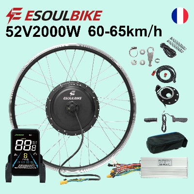 Zestaw do konwersji roweru elektrycznego ESOULBIKE napędem tylnym silnik piaście 52V 2000W zestaw do ebikea koło 26 275 28 29 700C do rowerów MTB