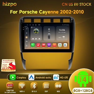 Radio samochodowe Hizpo Androidem 14 do Porsche Cayenne 20022010 odtwarzacz multimedialny wideo 2din nawigacja 4G Carplay jednostka główna bez DVD