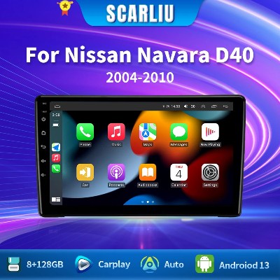 Android 16 Carplay dla Nissan Navara D40 2004 2005 2006 2010 Radio Samochodowe Ekran 2K GPS Stereo Odtwarzacz Multimedialny DSP Head Unit