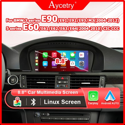 88calowy ekran multimedialny systemem Linux CarPlay Android Auto do BMW serii 53 E60 E61 E63 E64 E90 E91 E92 20042012 autolink stereo