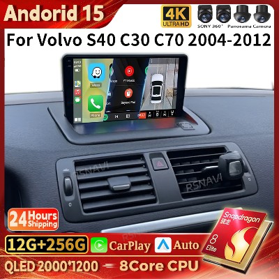 Radio samochodowe Androidem 15 CarPlay DSP WIFI4G odtwarzacz multimedialny do Volvo S40 C30 C70 MS 20042013 radioodtwarzacz samochodowy 2din Qualcomm