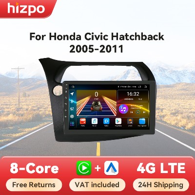 Radio samochodowe Hizpo do Hondy Civic Hatchback 2005 2011 Odtwarzacz multimedialny 2din Android Auto Carplay Nawigacja GPS 8128G DSP