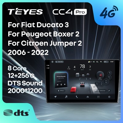 TEYES CC4 PRO Dla Fiat Ducato 2006 2022 Dla Peugeot Boxer 2006 2022 Dla Citroen Jumper 2006 2022 CarPlay Auto 2DIN