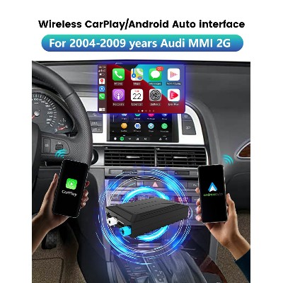 Bezprzewodowy interfejs CarPlay Android Auto do Audi A6 Q7 20062009 MMI 2G moduł aktualizacji nawigacji funkcją mirroringu ekranu