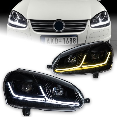 SZT Stylizacja Samochodu do VW Golf Reflektor LED 20062011 Sagitar MK5 Jetta A5 Lampa LED Przednia DRL Dynamiczny Sygnał Akcesoria Samochodowe