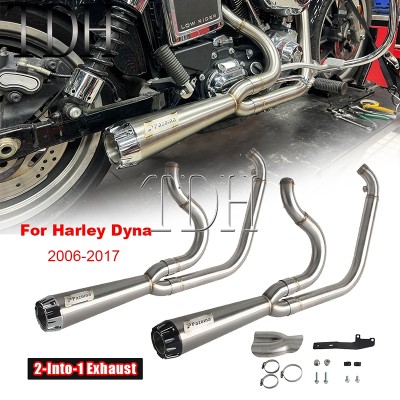 Motocyklowe rury wydechowe Tłumiki układu wydechowego do Harley Dyna 20062017 Super Glide FXD Low Rider FXDL Street Bob FXDB FXDBB