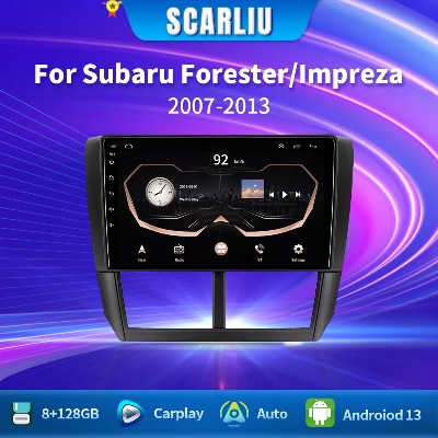Radio samochodowe multimedia DIN CarPlay Android Auto odtwarzacz wideo nawigacja GPS do Subaru Forester SH 20072013