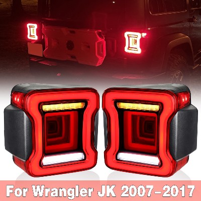 2x tylne światła LED dla Jeep Wrangler JK 20072018 światło hamowania światła cofania światła do jazdy dziennej wymiana zespołu tylnych świateł samochodu