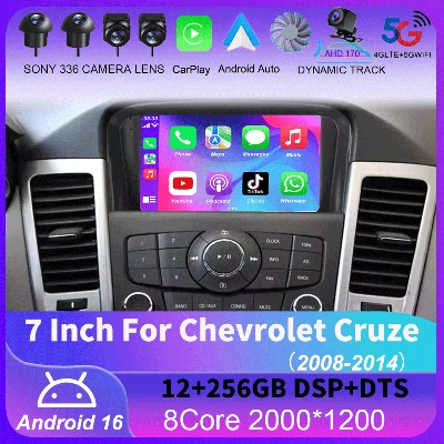 7calowy samochodowy odtwarzacz multimedialny Androidem 16 do Chevrolet Cruze 20082014 radio samochodowe odtwarzacz wideo GPS Carplay Auto BT RDS nawigacja wbudowany