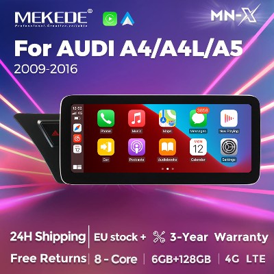 Radio samochodowe Mekede Androidem 14 6GB128GB Carplay do Audi A4 A4L A5 B8 2009 2010 2018 inteligentne systemy odtwarzacz multimedialny wideo