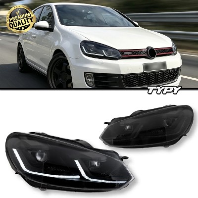 Światła samochodowe do VW Golfa Reflektory 20092012 R20 MK6 najnowszy styl LED Światła dzienne Podwójny projektor Akcesoria samochodowe Modyfikowane