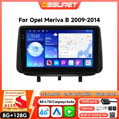 Radio samochodowe Android Auto dla Opel Meriva 20092014 Bezprzewodowy CarPlay GPS Inteligentne Stereo Multimedia 2Din Autoradio Kamera 360 Wifi