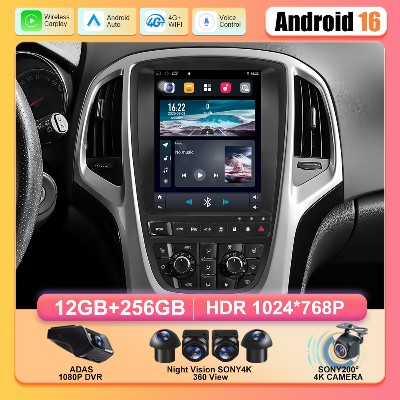 Radio samochodowe Android 16 dla Opel Astra Vauxhall Holden Cascada 20092018 Ekran multimedialny Nawigacja GPS Auto Carplay ECO