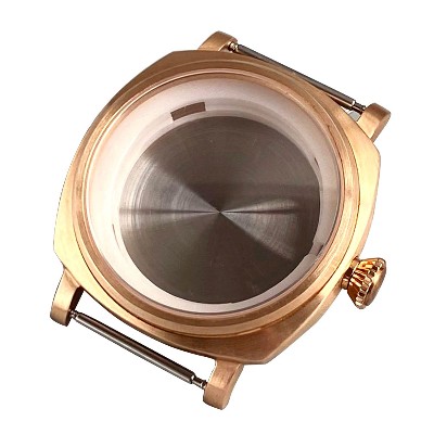 Cusn8 solidny brąz 200M nurkowanie 42mm kwadratowy zegarek Case fit NH35A NH36A szafirowy kryształ California Dial część zegarka