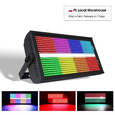 Lampa stroboskopowa LED 200W RGBW 4w1 488 stref efekt wash sterowanie DMX oświetlenie tła sceny dla DJa dyskoteki klubu baru wesela domu
