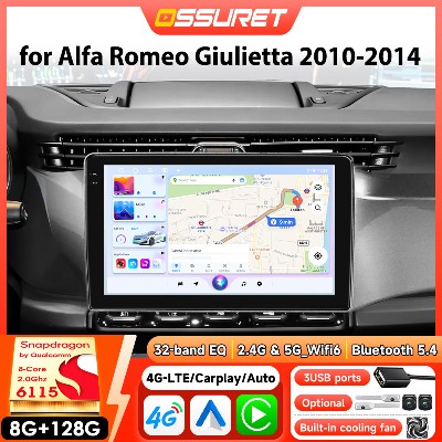 Android Car Multimedia Player dla Alfa Romeo Giulietta 20102014 Android Auto Wireless Carplay DSP 6115 GPS Stereo 360CAM ADAS